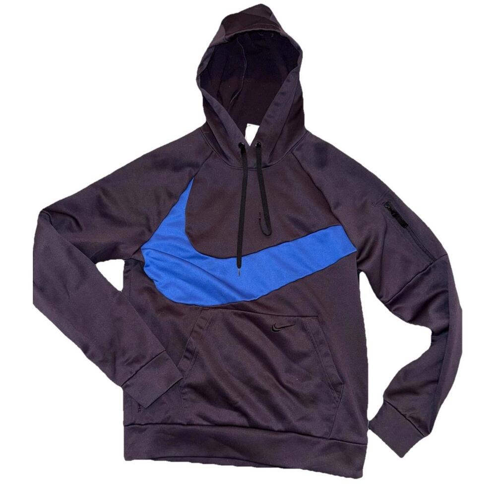 Nike Therma-FIT Men's Pullover Fitness Hoodie Cave Purple/Royal/Black Size S